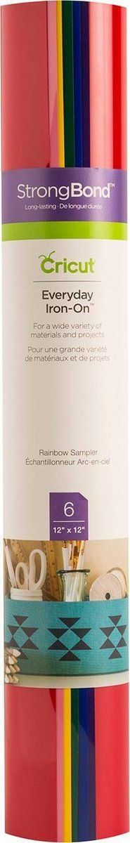Cricut Everyday Iron-On 30x30cm – Rainbow (6 vellen)