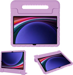 imoshion Galaxy Tab S9/S10 - Kidsproof Backcover - Schokabsorberend met handvat - Lila