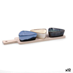 Bidasoa Moana - Set voor voorgerechtjes - Keramisch 34 x 9,5 x 4,5 cm Multicolour (4 Onderdelen)