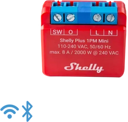 Shelly Plus 1PM Mini - Schakelactor WiFi Bluetooth - Ingebouwde vermogensmeter 8 A 230 V