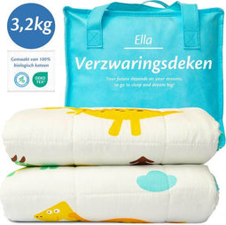 Ella Verzwaringsdeken Kind 3,2kg - 100 x 150 cm - Dino - OEKO-TEX Katoen