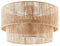 tectake® Plafondlamp Lignea Lux - Hanglamp Boho stijl - Ø45 x 27,5 cm - Jute lampenkap - 40W - Decoratieve sfeerlamp