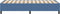 vidaXL - Ligbed - Blauw - 80x200 - cm - Corduroy - Stof