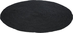 J-Line tapijt Rond - vloerkleed - jute - zwart
