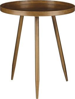 Mica Decorations Flores - Bijzettafel - H48 x Ø42 cm - Metaal - Brons