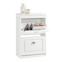 SoBuy FSR78-W - Schoenenkast - 2 Kleppen - Wit - 24 x 60 x 102 cm