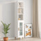 vidaXL Wandkast - 34,5x32,5x90 cm - bewerkt hout - hoogglans wit