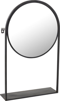 J-Line spiegel Op Voet - metal/glas - zwart - 42.5 x 70 cm