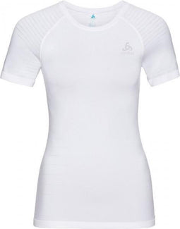 Odlo Performance Light - Dames Sportshirt Korte Mouw Ronde Hals - White - Maat S