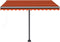 vidaXL - Luifel - vrijstaand - automatisch - 300x250 - cm - oranje - en - bruin