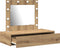 vidaXL - Wandkaptafel - met - LED-verlichting - in - Artisan - Eiken