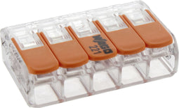 Wago 221-415 klemmenblok 1P Oranje, Transparant (25 stuks)