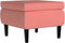 vidaXL - Kruk - met - houten - poten - fluweel - roze
