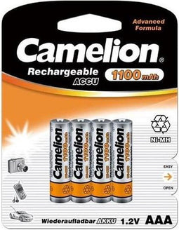 Camelion NH-AAA1100BP4 - Oplaadbare batterij - NiMH 1100mAh - Zilver