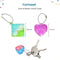 Partizzle 24x Pop It Fidget Toys Sleutelhangers - Feestartikelen - Compact en Wasbaar (24 stuks)