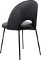 Set van 2 eetkamerstoelen COVELO Fluweel Zwart