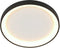 Steinhauer plafonniere Ringlede - zwart - kunststof - 38 cm - ingebouwde LED-module - 3691ZW