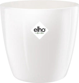 Elho Brussels Diamond Rond 25 - Bloempot voor Binnen - Ø 25.2 x H 23.0 cm - Wit