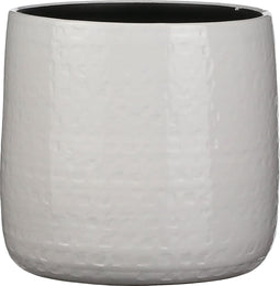 Mica Decorations Floyd Bloempot - H21 x Ø24 cm - Wit