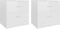 vidaXL - Nachtkastjes - 2 - st - 40x30x40 - cm - bewerkt - hout - hoogglans - wit