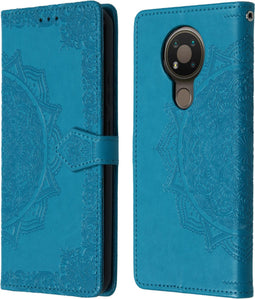 iMoshion Hoesje Geschikt voor Nokia 3.4 Hoesje Met Pasjeshouder - iMoshion Mandala Bookcase - blauw