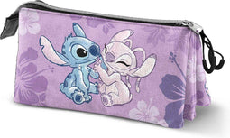 Karactermania - Disney - Lilo en Stitch - Stitch & Angel-FAN Drievoudige Roletui - Potloden etui - Pennenetui 2.0 - Lila
