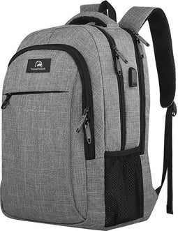 Travelhawk Rugzak - 36L - Laptopvak tot 17 inch - USB-poort - Grijs