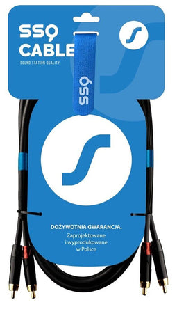 SSQ RCARCA1 SS-1431 Cable 2x RCA - 2x RCA 1 m Black