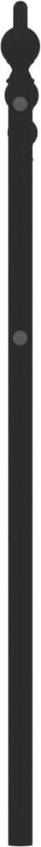 vidaXL - Hoofdbord - 120 - cm - metaal - zwart