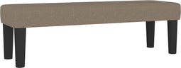 vidaXL - Bankje - 100x30x30 - cm - stof - taupe