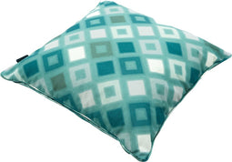 Sierkussen 50x50 Grids sea blue natural outdoor finishing