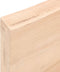 vidaXL - Wastafelblad - 60x40x(2-6) - cm - onbehandeld - massief - hout