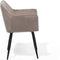 JASMIN - Eetkamerstoel - Beige - Fluweel