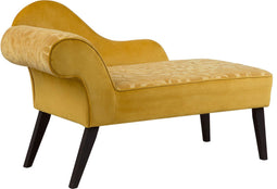 BIARRITZ - Chaise longue - Geel - Linkerzijde - Fluweel