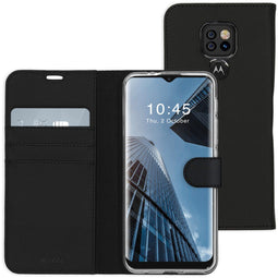 Accezz Wallet Softcase - Geschikt voor Motorola Moto G9 Play en E7 Plus - 3 Pashouders - Zwart