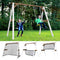 AXI 4-in-1 SportsFun in Wit/Bruin - 4-in-1 Frame voor schommel, voetbal, volleybal en tennis - Schommelframe met net voor diverse sporten - FSC hout