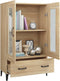 vidaXL - Hoge - kast - 70x31x115 - cm - bewerkt - hout - sonoma - eikenkleurig