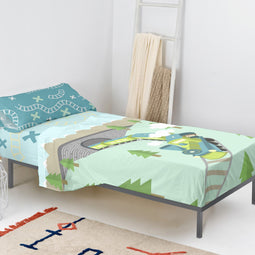 Happy Friday Sheet set 2 pieces Train 160x270 cm (Single) Multicolor
