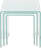 vidaXL - Bijzettafel - set - 3-dlg - transparant - gehard - glas