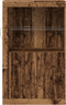 vidaXL - Dressoir - met - LED - Verlichting - Oud - Hout - 60,5x37x100 - cm