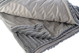 Deken DKD Home Decor 150 x 200 x 2 cm Grijs Eenvoudig