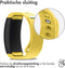 iMoshion Bandje Geschikt voor Samsung Gear Fit 2 / 2 Pro - iMoshion Siliconen band zilver knoopje met design - Geel