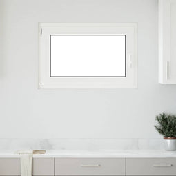 Kelderraam "RISOR" 90x70 cm draai-kiep DIN links wit