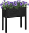 vidaXL - Plantenbakken - 2 - st - 70x31x70 - cm - massief - grenenhout - zwart
