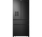 Hisense RF540N4WFE - Amerikaanse koelkast - 182 cm - 480 liter - No Frost - Waterdispenser - Zwart RVS