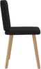 vidaXL - Eetkamerstoelen - 2 - st - stof - zwart