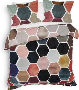 Heckett & Lane Akos Dekbedovertrek - Twill - Tweepersoons - 200x200/220 cm - Multi