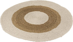 J-Line tapijt Rond - zeegras - wit/naturel - medium