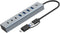 Conceptronic HUBBIES20GP - USB Hub - 7 poorten USB 3.2 Gen 1 - Grijs