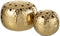 J-Line vaas Ball Met Gaten - metaal - goud - large - Ø 23 cm